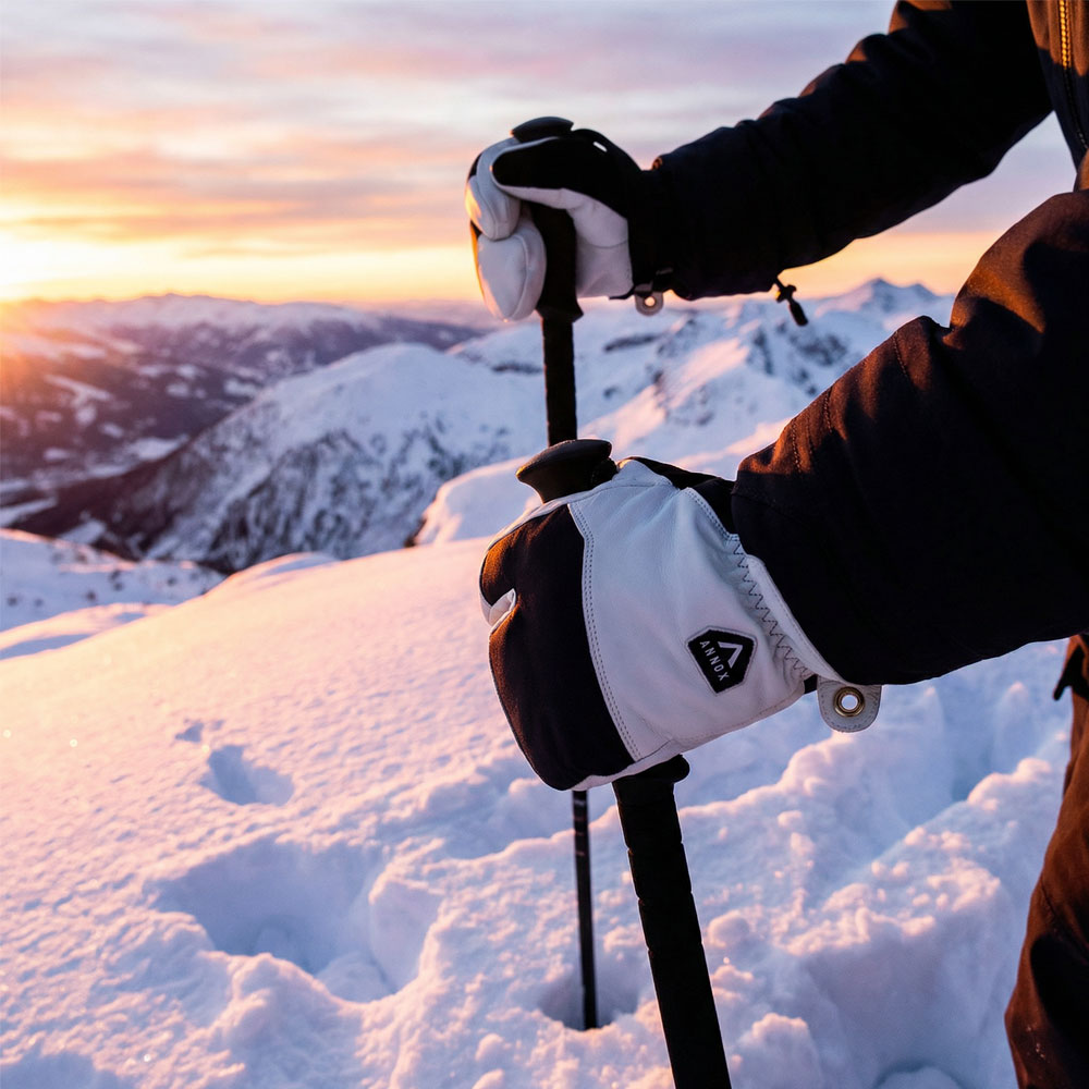 Annox Alpine Skihandschuhe aus Leder