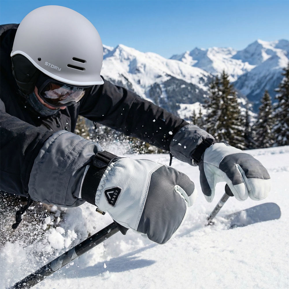 Annox Alpine Skihandschuhe aus Leder