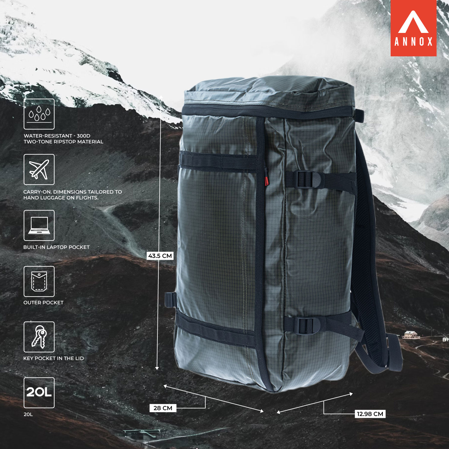 Annox Every Day 20L Nachhaltig Rucksack