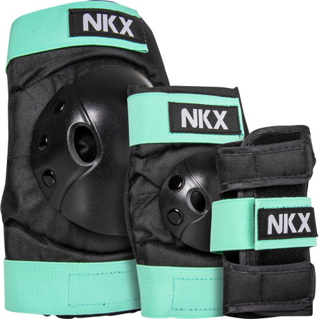 NKX 3er-Pack Pro Kinder Schutz-set - Knieschützer, Ellenbogenschützer und Handgelenkschützer