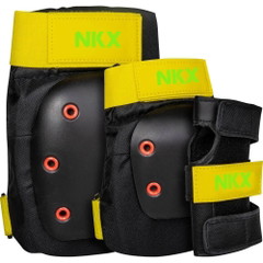 NKX 3er-Pack Pro Schutz-set - Knieschützer, Ellenbogenschützer und Handgelenkschützer