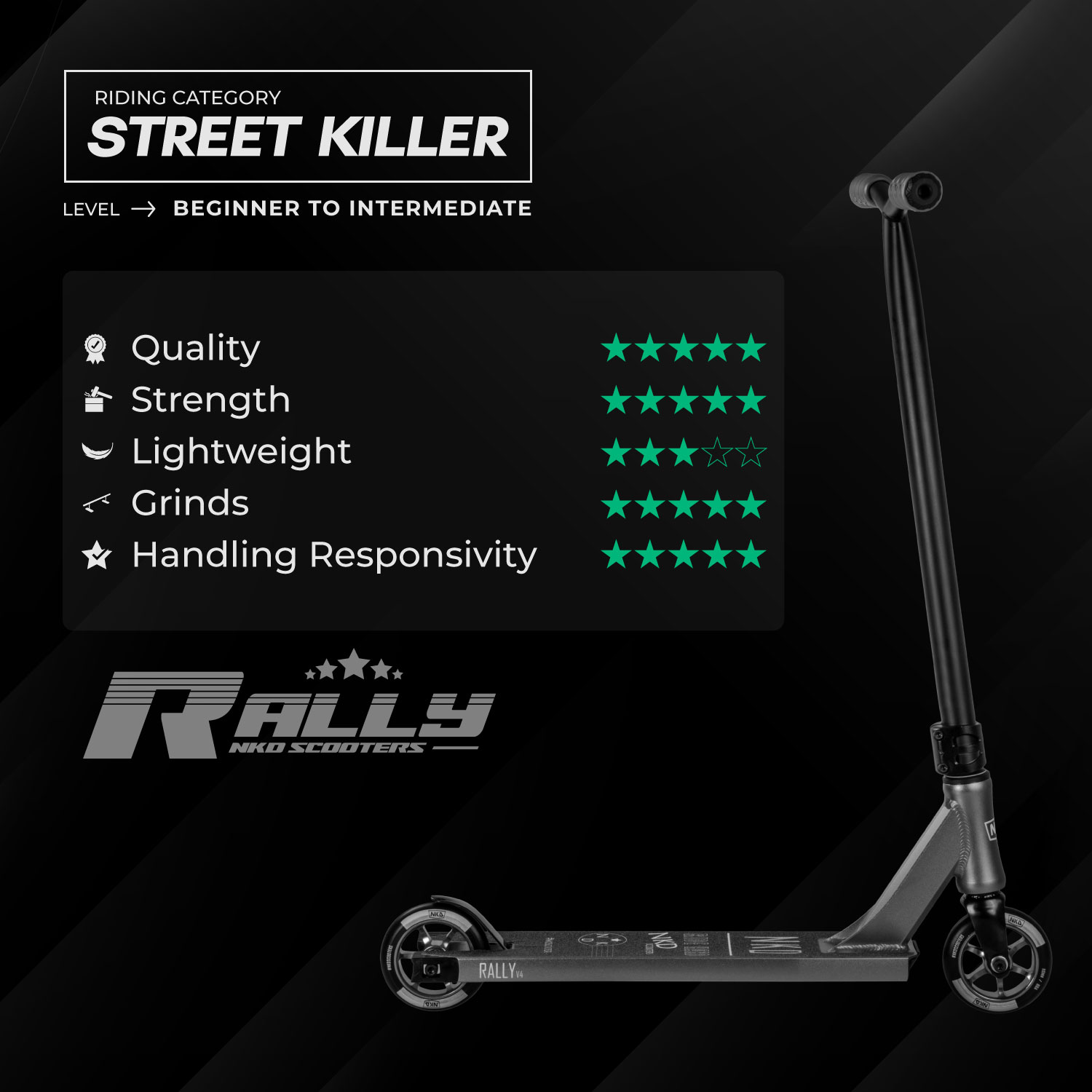 NKD Rally Stunt Scooter