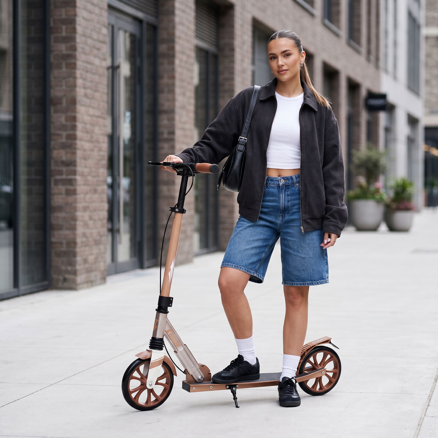 Story GlideX Elite Klappbarer Cityroller – Federung und Handbremse