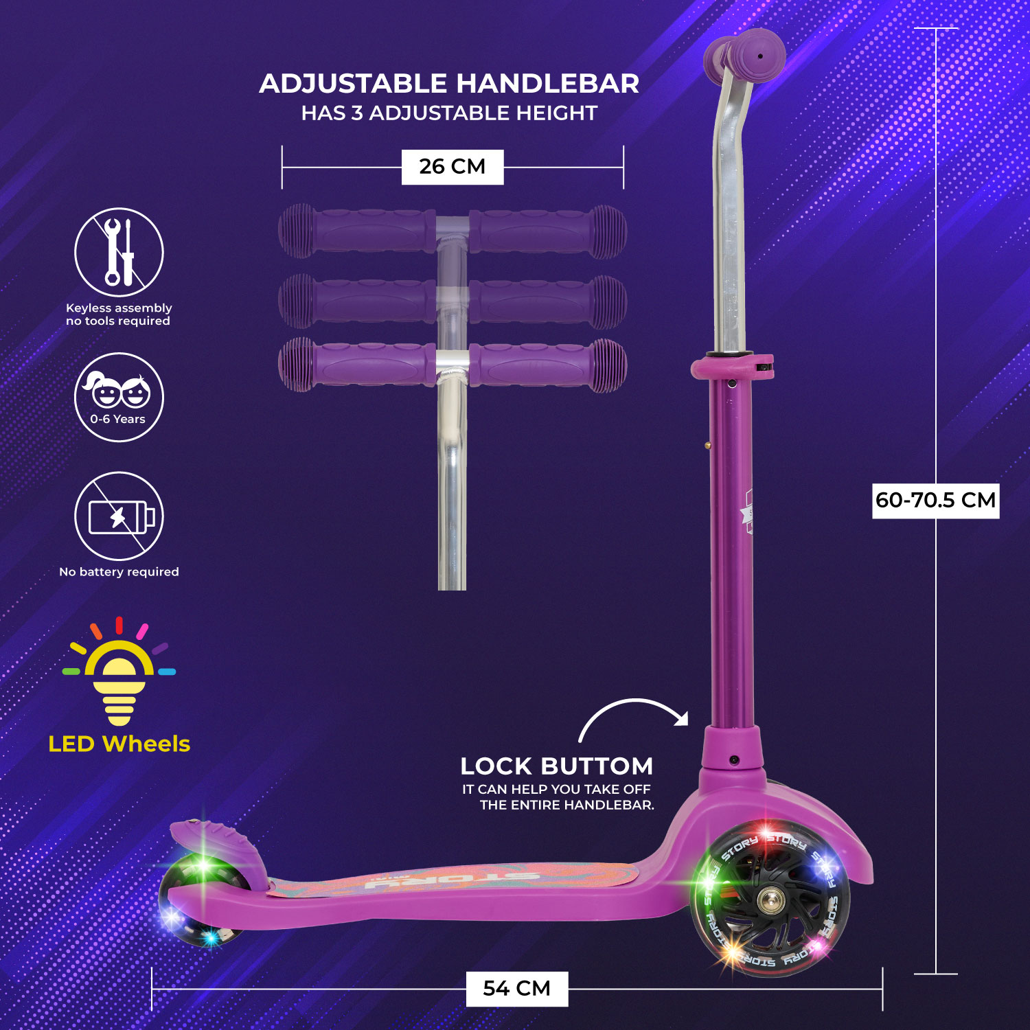 Story Mini LED 3-Rad Scooter
