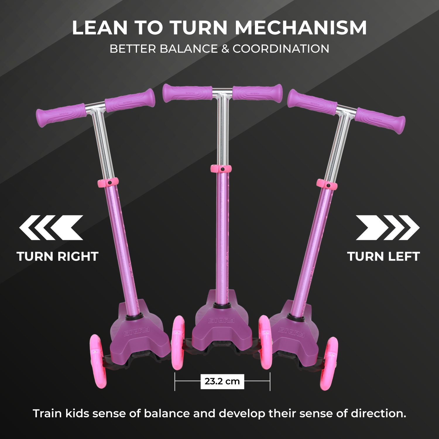 Story MoveLite 3-Rad LED-Kinderroller