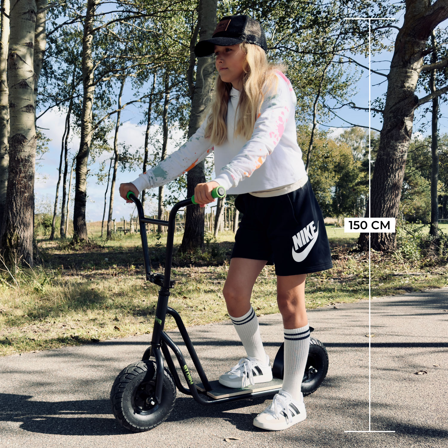 Story Urban Chopper Scooter mit Flat-Tire-Rädern