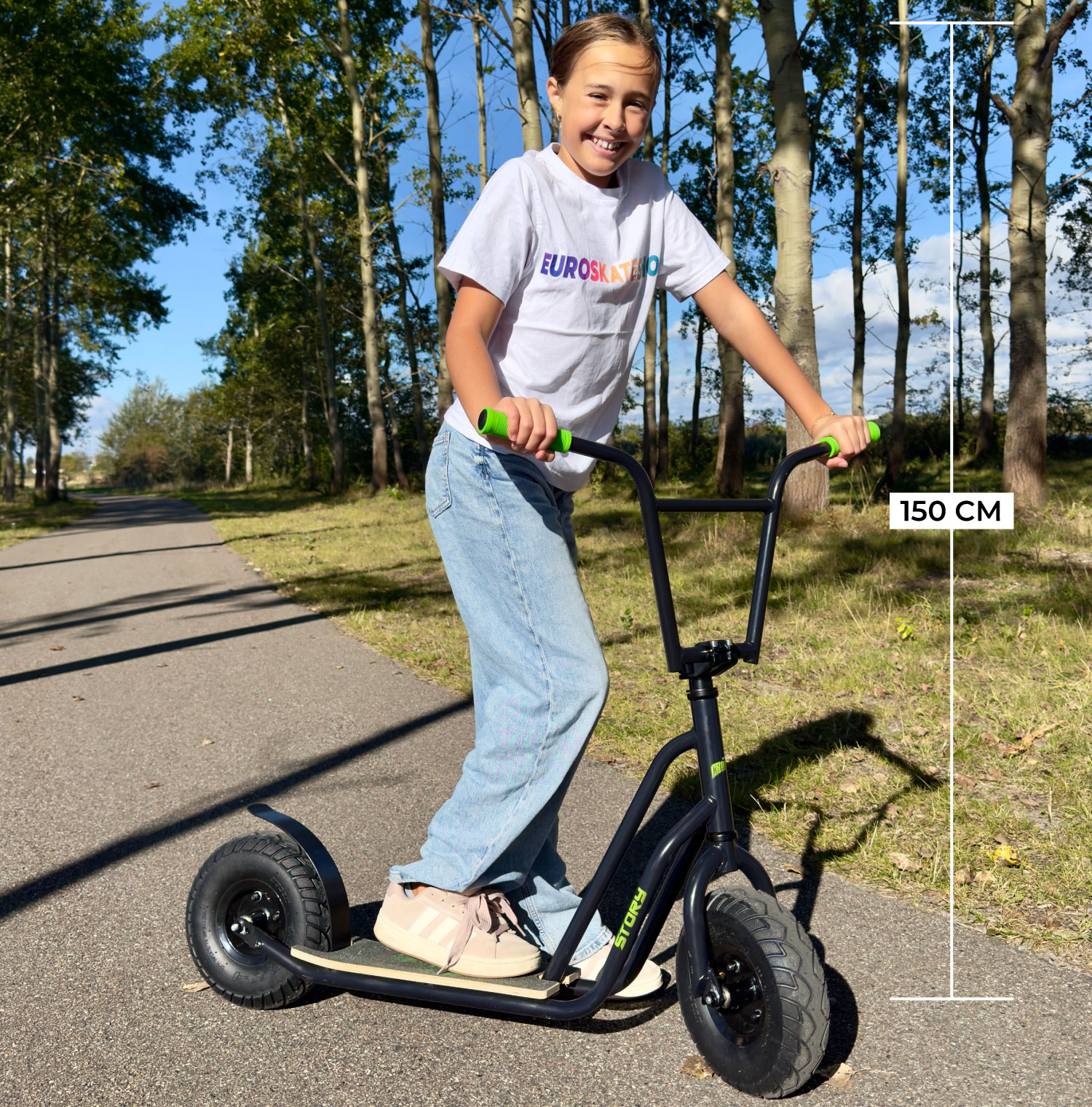 Story Urban Chopper Scooter mit Flat-Tire-Rädern