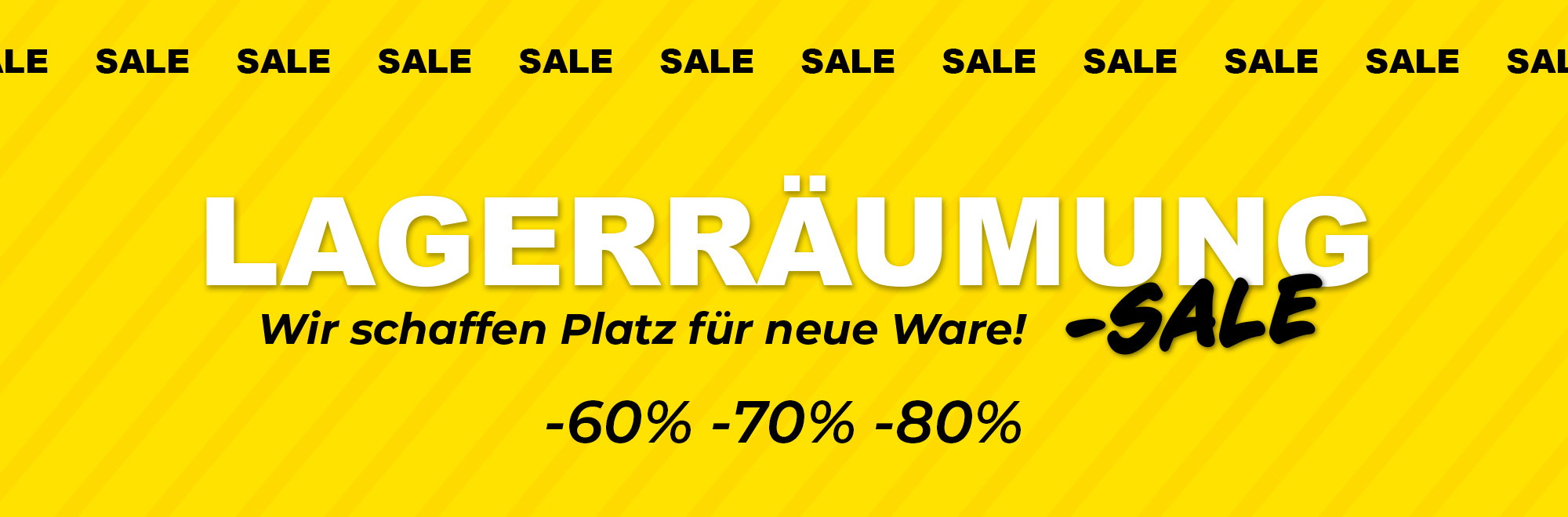 Lagerverkauf &ndash; wir schaffen Platz f&uuml;r neue Produkte. Sparen Sie bis zu 80%