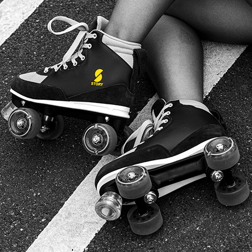 Side by Side Rollschuhe